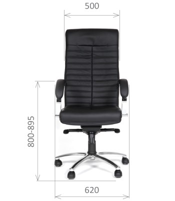 Офисное кресло CHAIRMAN 480 Экокожа премиум черная в Шадринске - изображение 1
